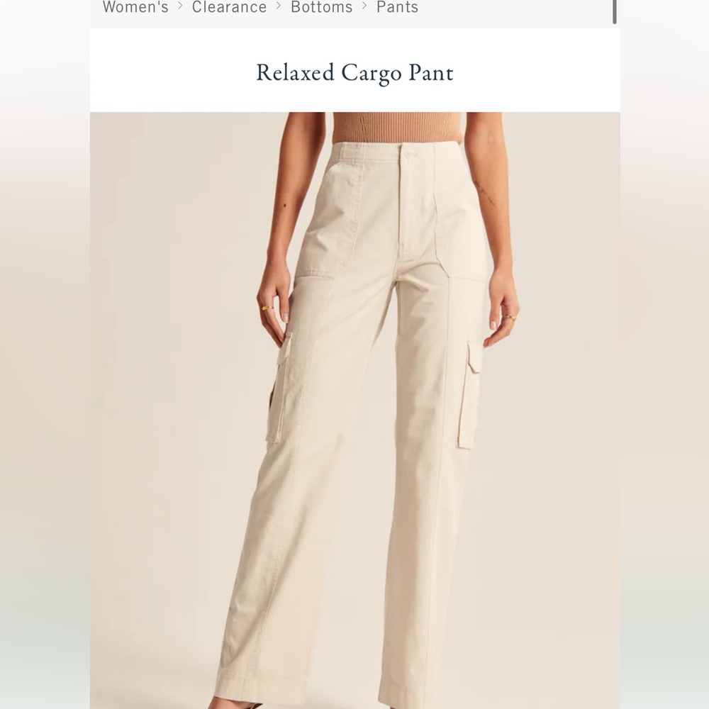 Abercrombie relaxed cargo pants in green size 25